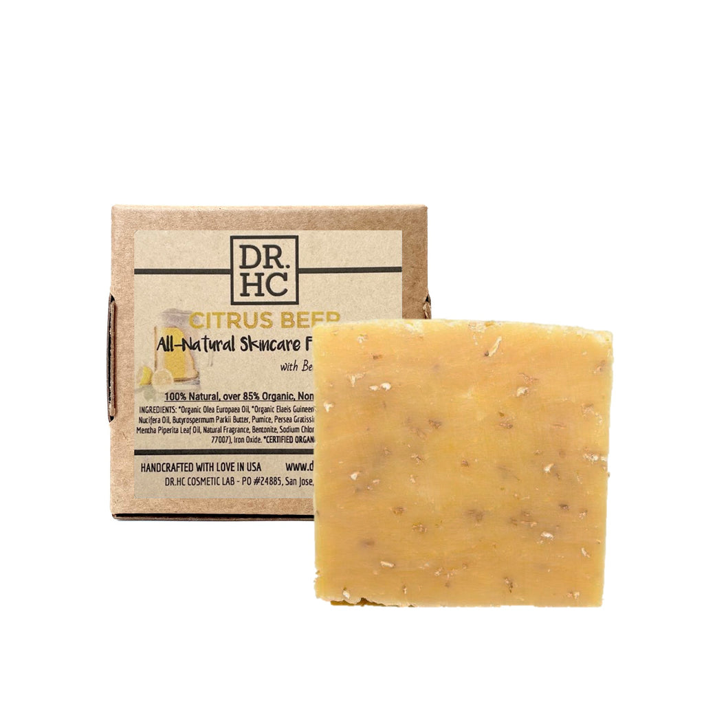 All-Natural Skincare Face Soap - Citrus Beer (110g, 3.8oz.)