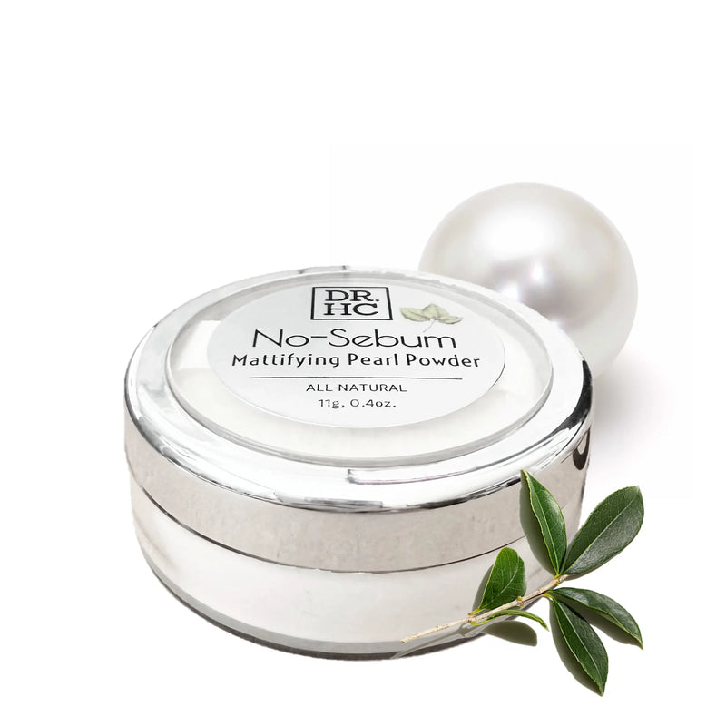 PHẤN DƯỠNG KIÊM PHẤN PHỦ NGỌC TRAI NO-SEBUM MATTIFYING PEARL POWDER 100% NATURAL (11g, 0.4oz.) (Bổ sung Hyaluronic Acid, Trắng da, Kiềm nhờn, Se lcl, Ngừa mụn...)