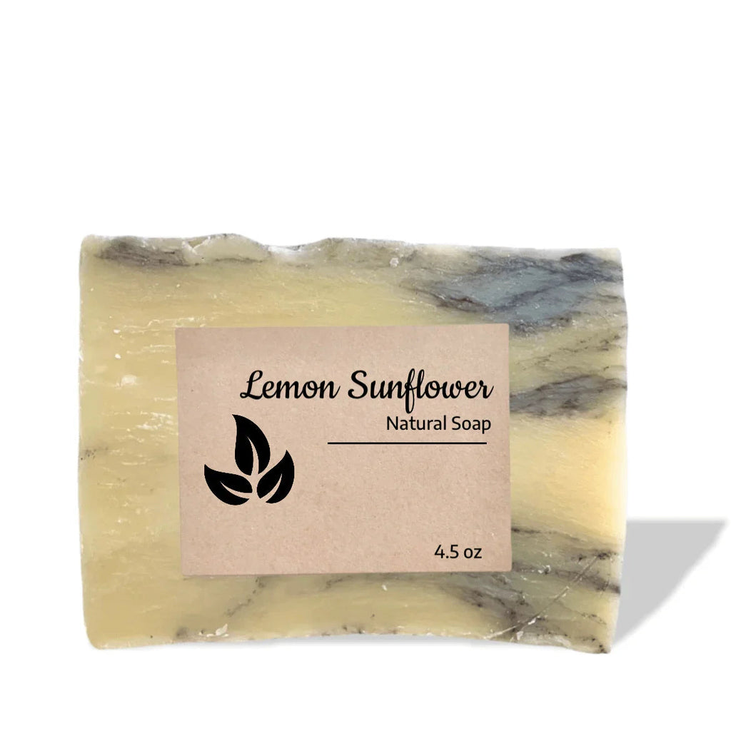 Lemon Sunflower Natural Soap (4.5 oz.) - Private Label Soap - Private Label - ▸PRIVATELABEL, ★Must be VEGAN - DR.HC Cosmetic Lab
