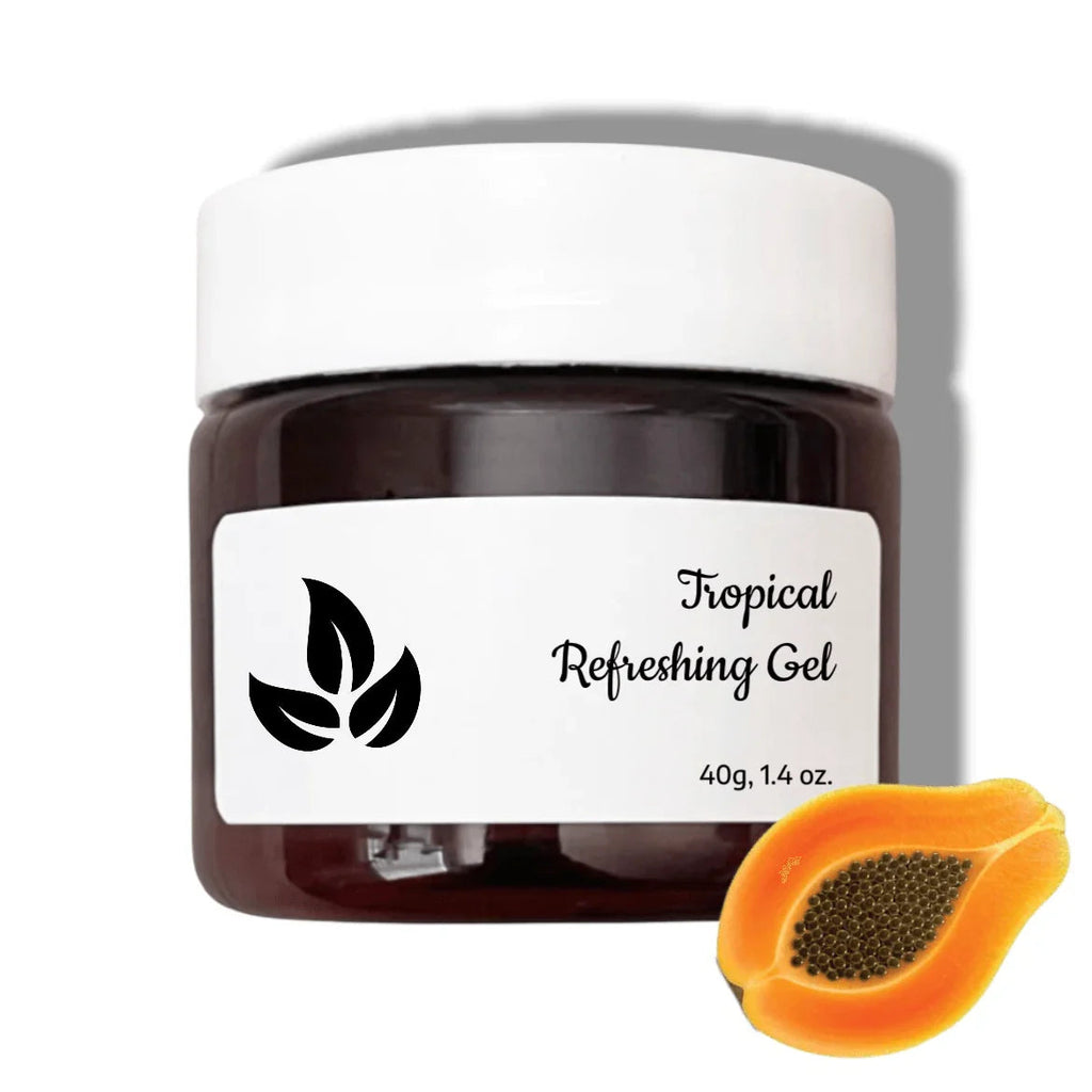 Tropical Refreshing Gel with Papaya, Pineapple & Cucumber (40g, 1.4oz.) - Private Label Cream - Private Label - ▸PRIVATELABEL, ★Must be VEGAN - DR.HC Cosmetic Lab