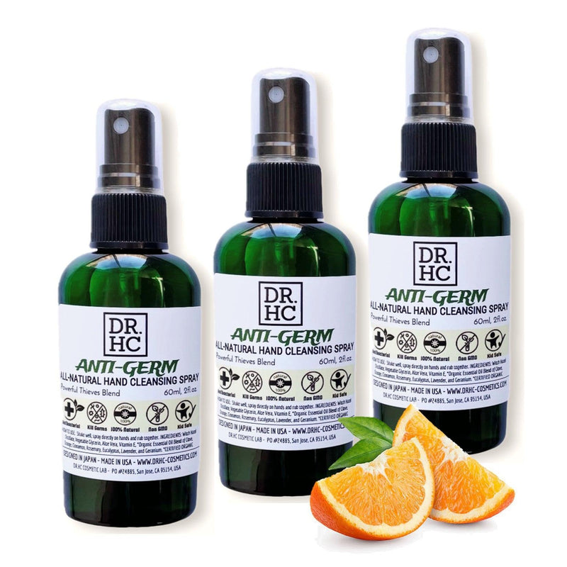 DR.HC Anti-Germ All-Natural Hand Cleansing Spray (with Powerful Thieves Blend) (60ml, 2fl.oz.) - Personal Care - DR.HC - Anti Inflammatory, Antibacterial, Aromatherapy, dropship ronen, Hydrating, men-body, Moisturizing, Softening, ▸DROPSHIP, ▸WHOLESALE, ●All Skin Types, ●Sensitive Skin, ★Good for BABY, ★Good for MEN, ★Good for PREGNANCY, ★Must be GLUTEN-FREE, ★Must be VEGAN - DR.HC Cosmetic Lab