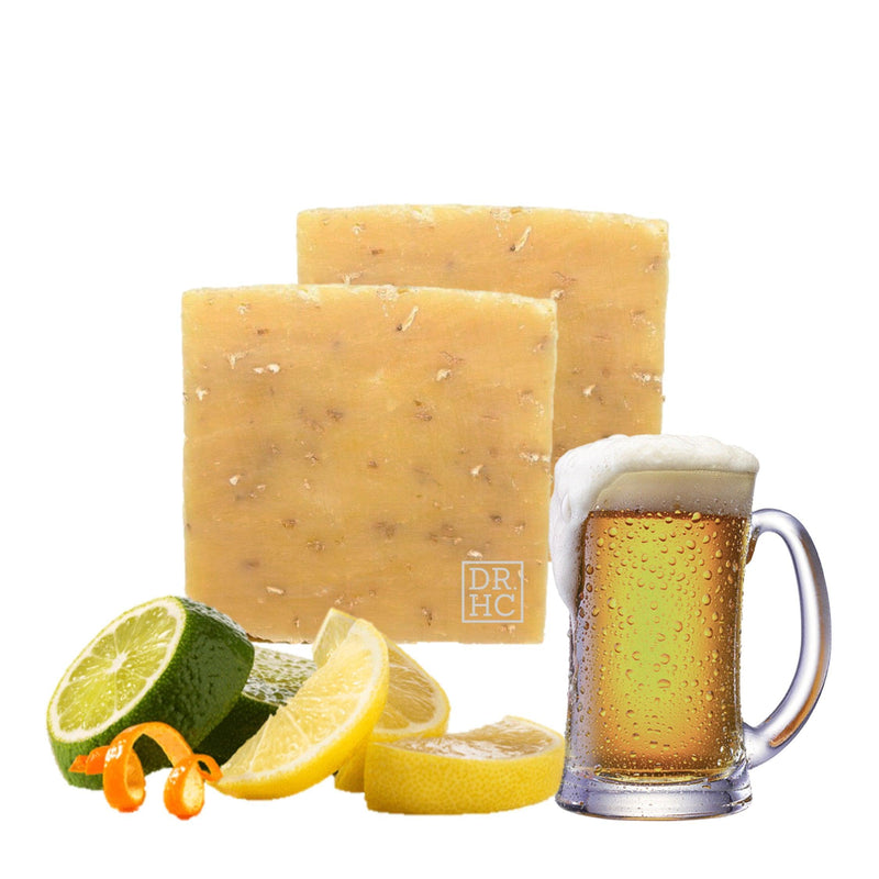 DR.HC All-Natural Skincare Face Soap - Citrus Beer (110g, 3.8oz.) (Anti-aging, Skin brightening, Anti-blemish, Exfoliating...)