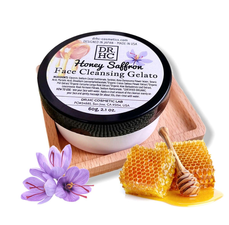 DR.HC Honey Saffron Face Cleansing Gelato (60g, 2.1oz.) (Skin recovery, Anti-scar, Anti-blemish, Anti-aging...)