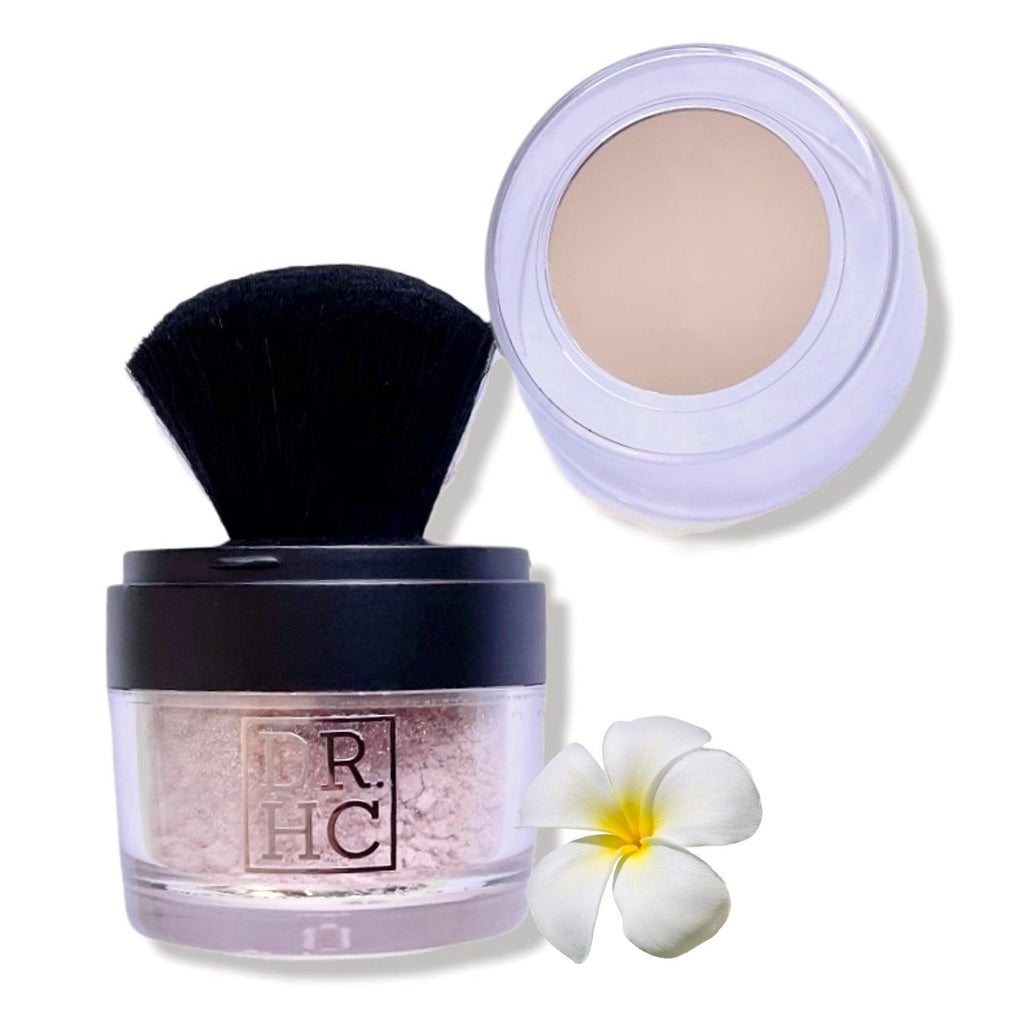 DR.HC Silky Mineral CC Powder (UV Protection All-Natural Loose Powder Foundation) (2 Shades) (11g, 0.4oz.) (Natural UV Care, Anti-aging, Skin brightening, Oil-balancing, Hydrating...)